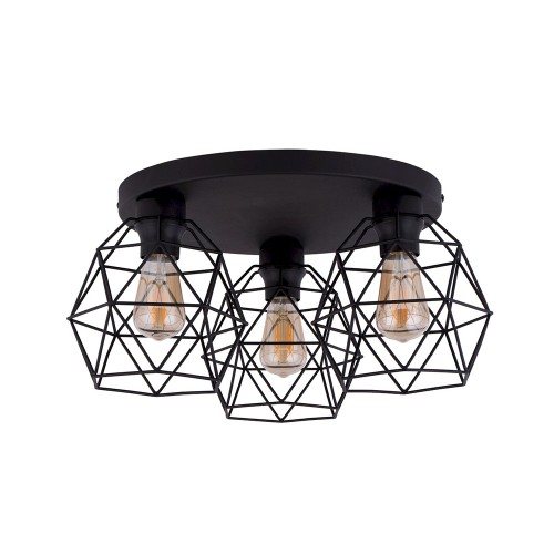 GALAXY BLACK Lampa sufitowa 3 P Koło 3189 TK Lighting Czarny Czarny