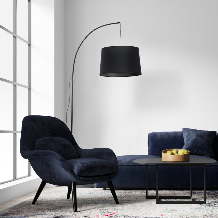 ORTA BLACK Lampa podłogowa 1 5417 TK Lighting Czarny Czarny