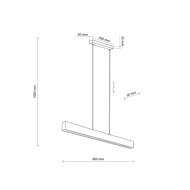 TEO LED Lampa wisząca 960 6615 TK Lighting
