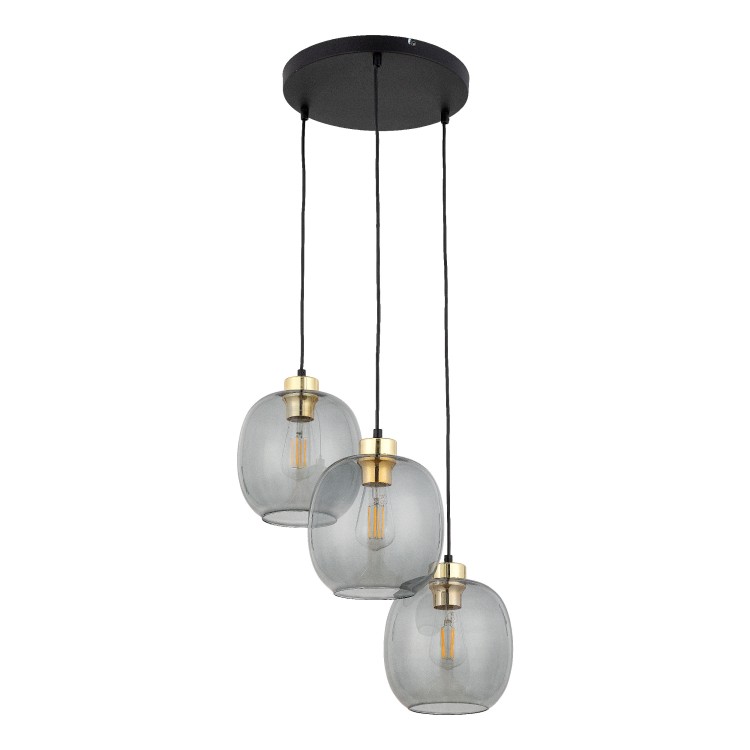 OMEGA Lampa wisząca 3 PŁ Koło 4573 TK Lighting Czarny Grafitowy