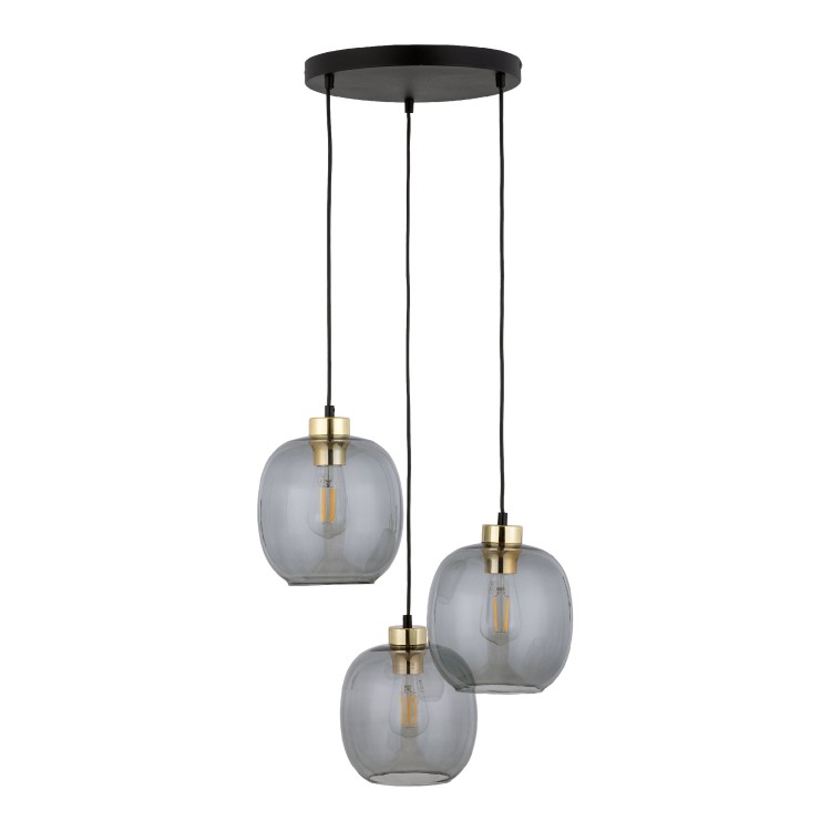 OMEGA Lampa wisząca 3 PŁ Koło 4573 TK Lighting Czarny Grafitowy