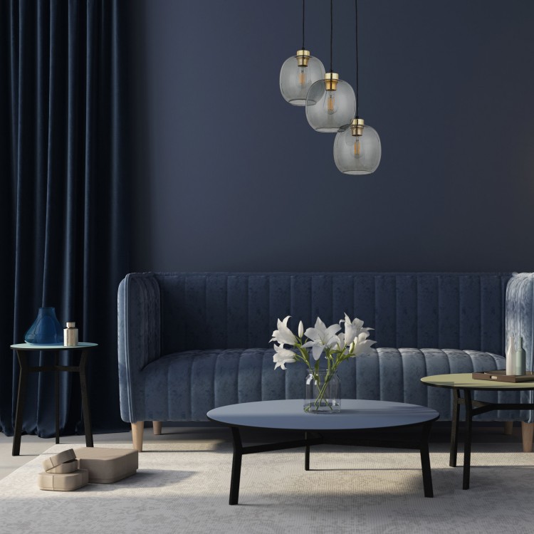 OMEGA Lampa wisząca 3 PŁ Koło 4573 TK Lighting Czarny Grafitowy