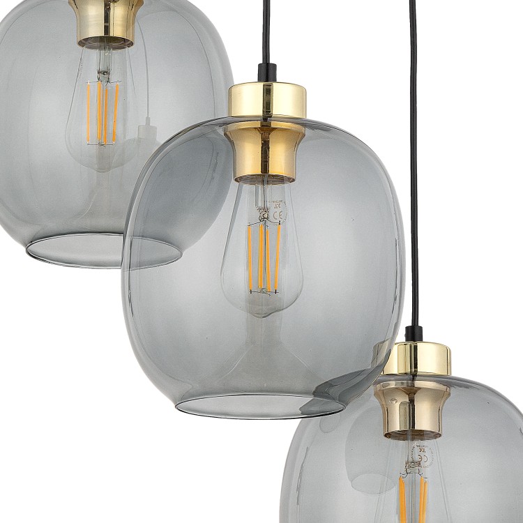 OMEGA Lampa wisząca 3 PŁ Koło 4573 TK Lighting Czarny Grafitowy