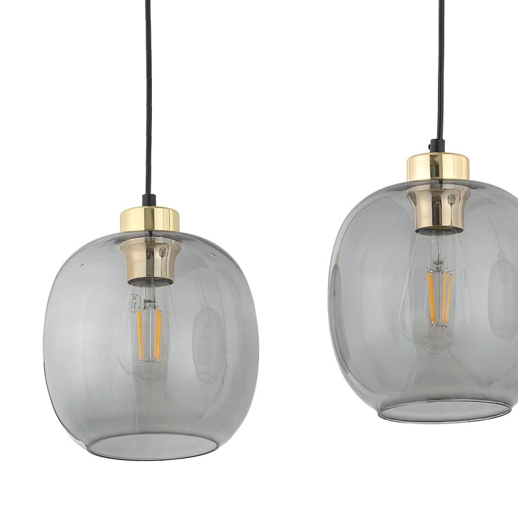 OMEGA Lampa wisząca 3 Listwa 4574 TK Lighting Czarny Grafitowy