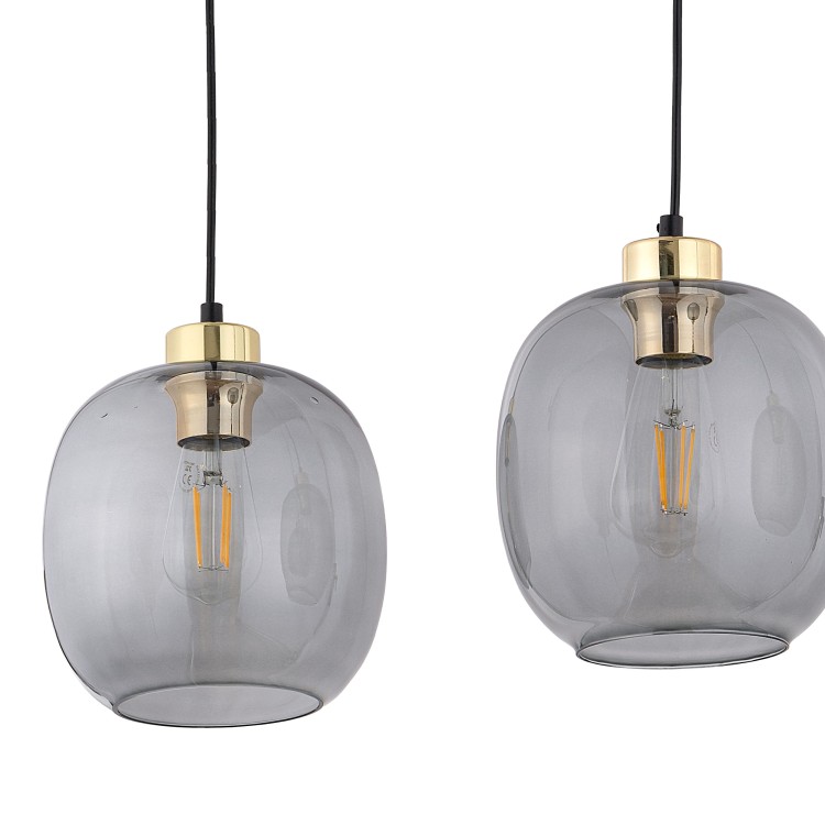 OMEGA Lampa wisząca 3 Listwa 4574 TK Lighting Czarny Grafitowy
