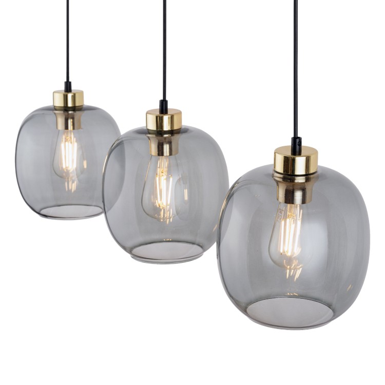 OMEGA Lampa wisząca 3 Listwa 4574 TK Lighting Czarny Grafitowy