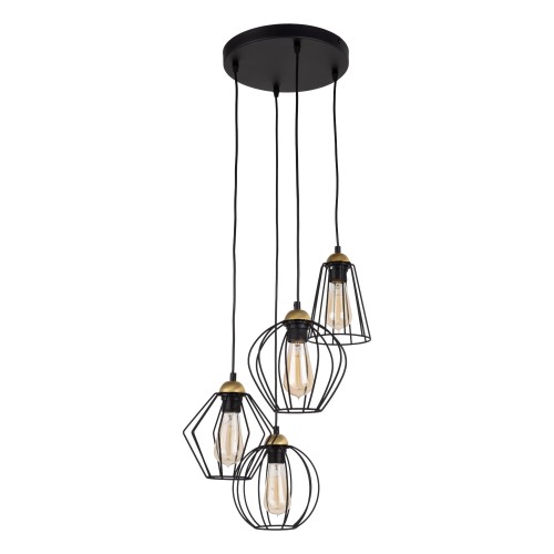 GALAXY BRASS Lampa wisząca 4 2713 TK Lighting  Czarny