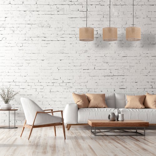 JUTA Lampa wisząca 3 Listwa 4597 TK Lighting Czarny Juta