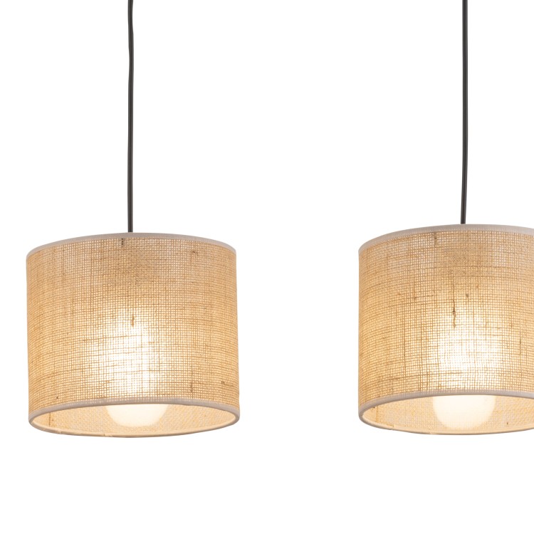 JUTA Lampa wisząca 3 Listwa 4597 TK Lighting Czarny Juta