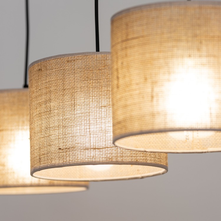 JUTA Lampa wisząca 3 Listwa 4597 TK Lighting Czarny Juta