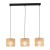 JUTA Lampa wisząca 3 Listwa 4597 TK Lighting Czarny Juta