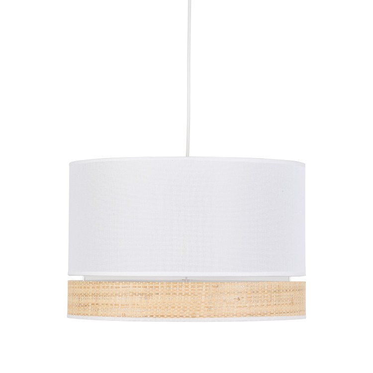 PAGLIA NEW WHITE Lampa wisząca 1 380 4768 TK Lighting Biały Rafia, Biały
