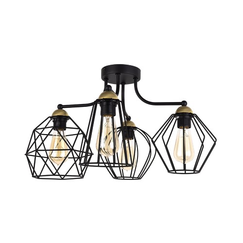 GALAXY BRASS Lampa sufitowa 4 2715 TK Lighting  Czarny