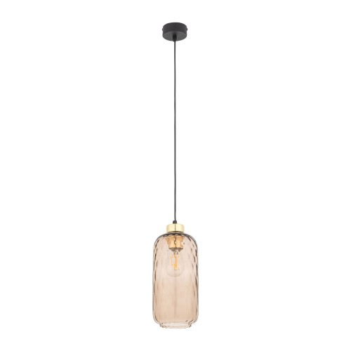 PESCARA Lampa wisząca 1 4575 TK Lighting Złoty, Czarny Bursztynowy