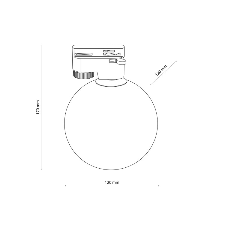 TRACER BLACK GRAPHITE GLASS 1 G9 4922 TK Lighting Czarny Grafitowy