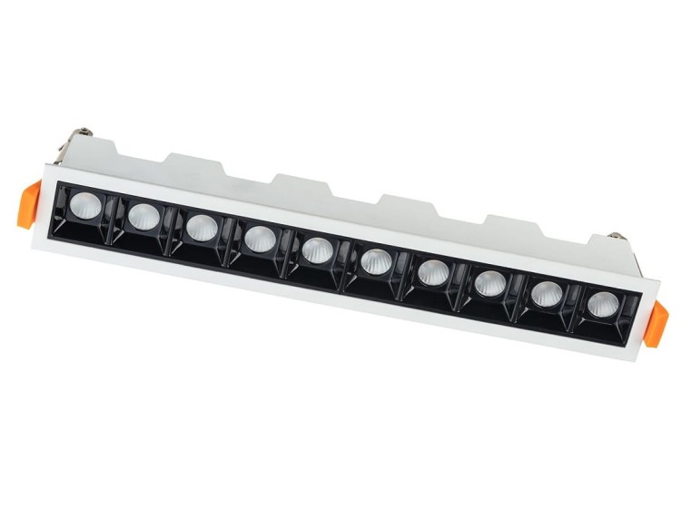 Oprawa liniowa Lampa spot punktowa MINI LED WHITE 10046 NOWODVORSKI Lighting 20W 4000K Loft nowoczesna sufitowa oświetlenie z soczewkami nie oślepia nie oślepiająca barwa dzienna neutralna podtynkowa biało-czarna biała z zasilaczem Inspiracje Premium