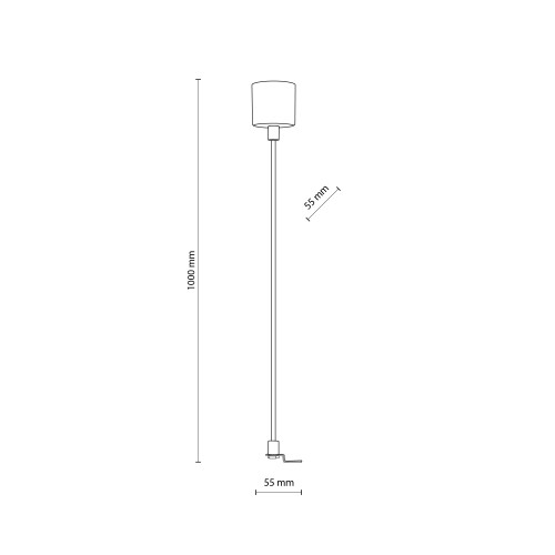 TRACER Przewód zasilający WHITE 1M 5303 TK Lighting Biały