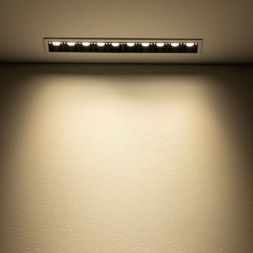 Oprawa liniowa Lampa spot punktowa MINI LED WHITE 10046 NOWODVORSKI Lighting 20W 4000K Loft nowoczesna sufitowa oświetlenie z soczewkami nie oślepia nie oślepiająca barwa dzienna neutralna podtynkowa biało-czarna biała z zasilaczem Inspiracje Premium