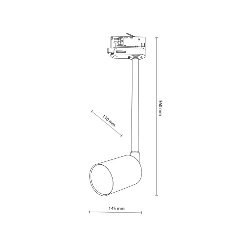 TRACER Trójobwodowy TOP WHITE LONG 1 GU10 4930 TK Lighting Biały