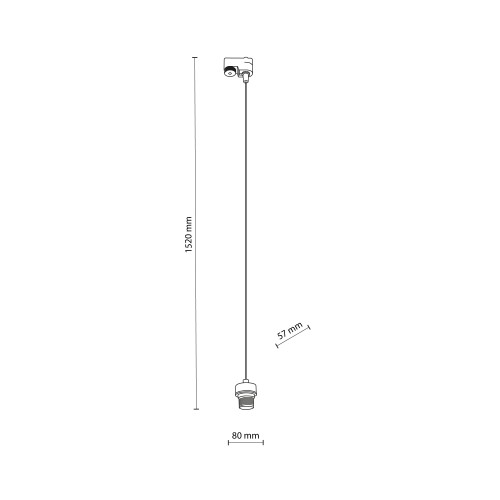 TRACER WHITE 1 Zawieszenie E27 1,5m 5758 TK Lighting Biały