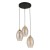 SEBO Lampa wisząca 3XE27Koło 4634 TK Lighting Złoty, Czarny Bursztynowy