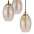 SEBO Lampa wisząca 3XE27Koło 4634 TK Lighting Złoty, Czarny Bursztynowy