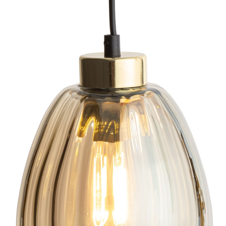 SEBO Lampa wisząca 1 4633 TK Lighting Złoty, Czarny Bursztynowy