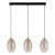 SEBO Lampa wisząca 3 Listwa 4635 TK Lighting Złoty, Czarny Bursztynowy