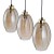 SEBO Lampa wisząca 3 Listwa 4635 TK Lighting Złoty, Czarny Bursztynowy