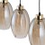 SEBO Lampa wisząca 3 Listwa 4635 TK Lighting Złoty, Czarny Bursztynowy