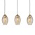 SEBO Lampa wisząca 3 Listwa 4635 TK Lighting Złoty, Czarny Bursztynowy