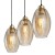 SEBO Lampa wisząca 3 Listwa 4635 TK Lighting Złoty, Czarny Bursztynowy