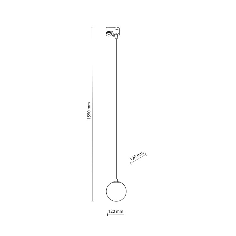 TRACER BLACK GRAPHITE GLASS wisząca 1 G9 4926 TK Lighting Czarny Grafitowy