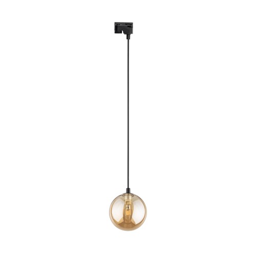 TRACER BLACK AMBER GLASS wisząca 1 G9 4928 TK Lighting Czarny Bursztynowy