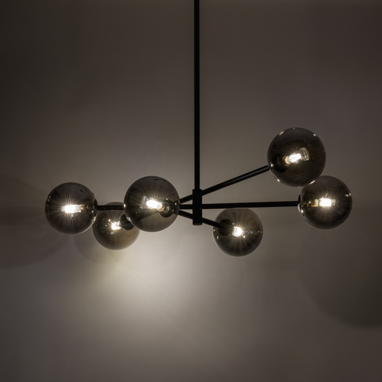 SARIUS BLACK / GRAPHITE Lampa sufitowa 6 6236 TK Lighting Czarny Grafitowy
