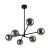SARIUS BLACK / GRAPHITE Lampa sufitowa 6 6236 TK Lighting Czarny Grafitowy