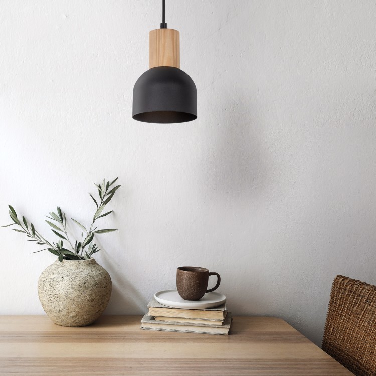 CAIRO Lampa wisząca 1 4894 TK Lighting Sosna, Czarny Czarny