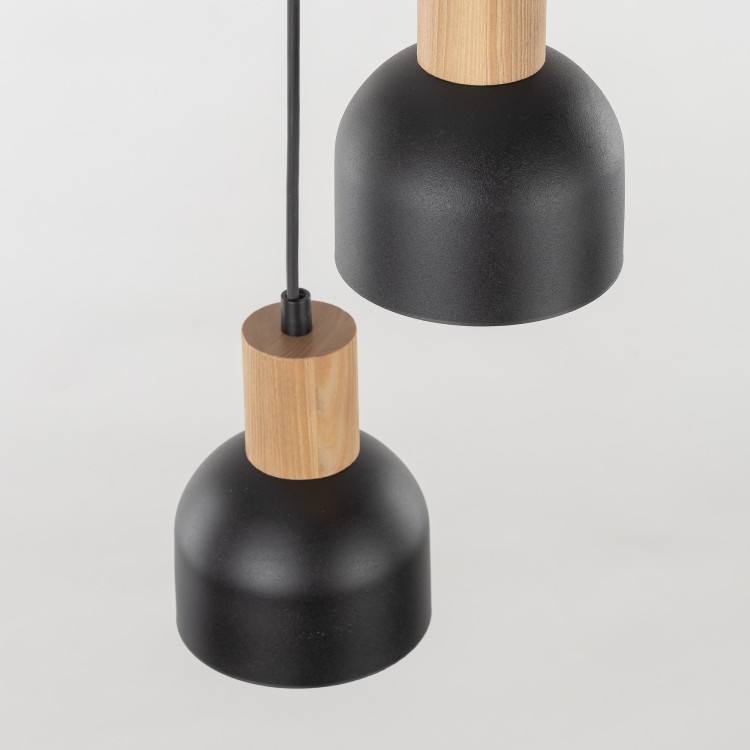 CAIRO Lampa wisząca 3 4895 TK Lighting Sosna, Czarny Czarny