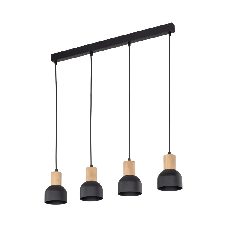 CAIRO Lampa wisząca 4 4896 TK Lighting Sosna, Czarny Czarny