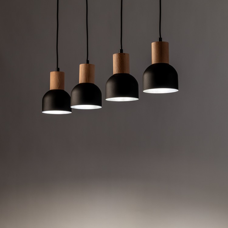 CAIRO Lampa wisząca 4 4896 TK Lighting Sosna, Czarny Czarny