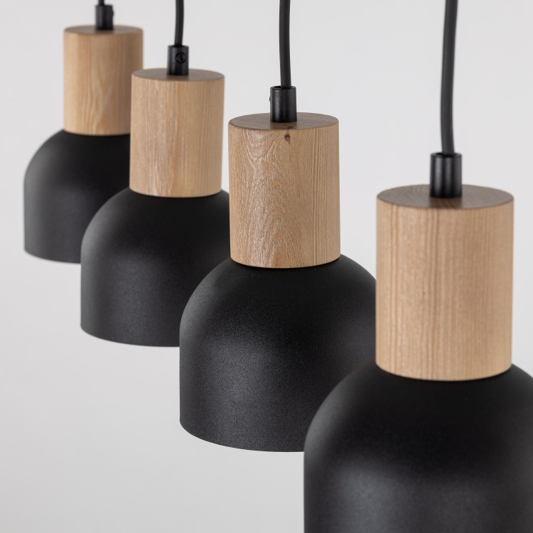 CAIRO Lampa wisząca 4 4896 TK Lighting Sosna, Czarny Czarny