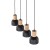 CAIRO Lampa wisząca 4 4896 TK Lighting Sosna, Czarny Czarny