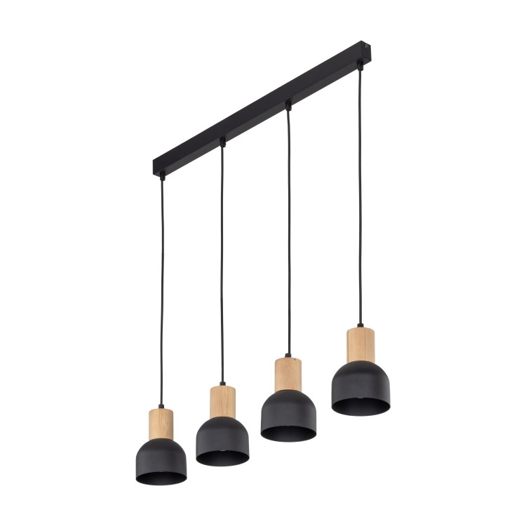 CAIRO Lampa wisząca 4 4896 TK Lighting Sosna, Czarny Czarny