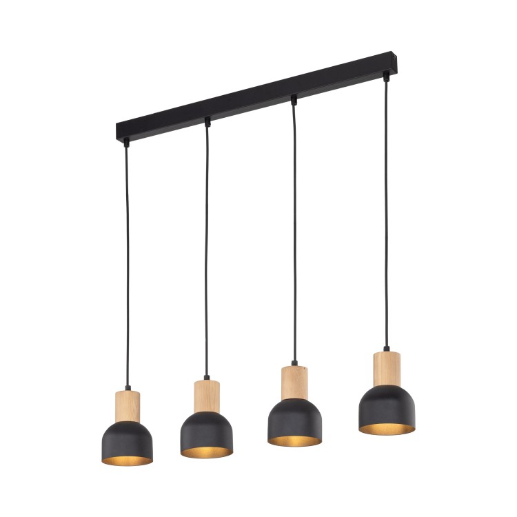 CAIRO Lampa wisząca 4 4896 TK Lighting Sosna, Czarny Czarny