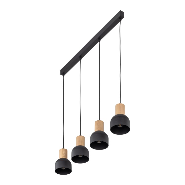 CAIRO Lampa wisząca 4 4896 TK Lighting Sosna, Czarny Czarny
