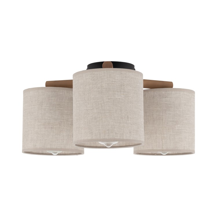 DEVA NATURE Lampa sufitowa 3 6865 TK Lighting Sosna, Czarny Len
