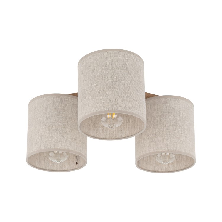 DEVA NATURE Lampa sufitowa 3 6865 TK Lighting Sosna, Czarny Len