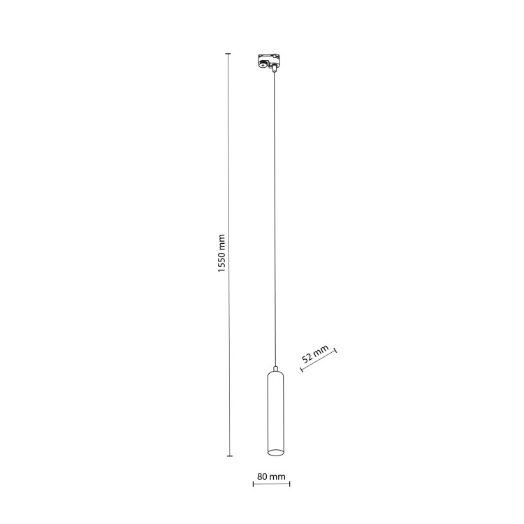 TRACER BLACK 1 wisząca GU10 4929 TK Lighting Czarny Czarny