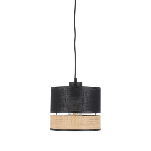 PAGLIA NEW BLACK Lampa wisząca 1 200 4765 TK Lighting Czarny Rafia, Czarny