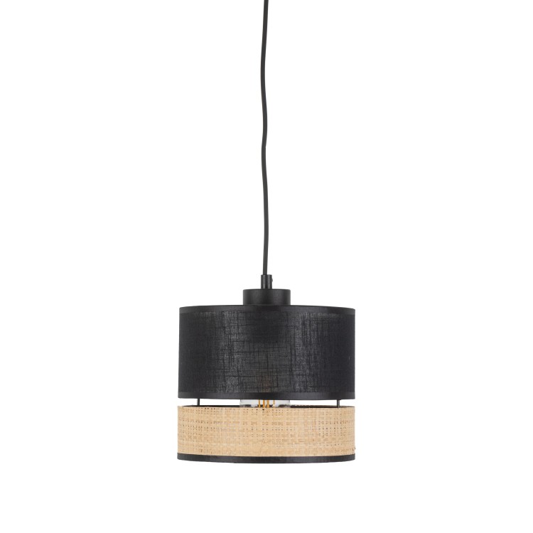 PAGLIA NEW BLACK Lampa wisząca 1 200 4765 TK Lighting Czarny Rafia, Czarny